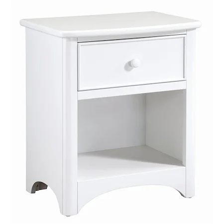 1 Drawer Nightstand with Interchangeable Panel